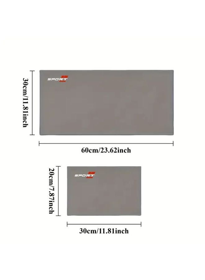 منشفة سيارة رمادية 11.81 × 23.62 بوصة من الألياف الدقيقة الماصة للتنظيف الداخلي والخارجي - Image 2